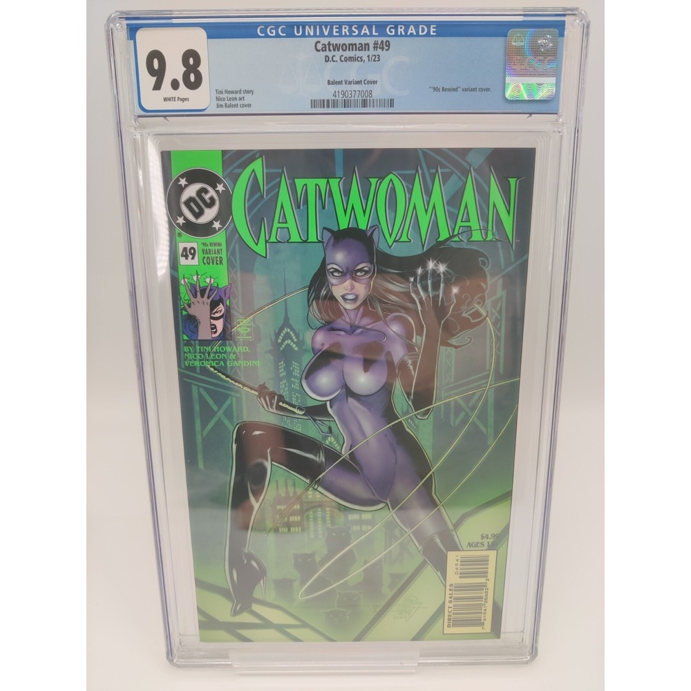 Catwoman 49 CGC 9.8 Balent Variant Cover 90s Rewind DC Comics 2023 White Pages